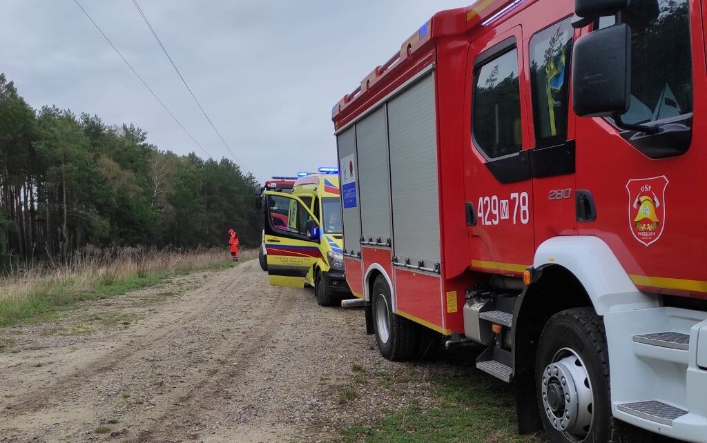 Do wypadku doszło w środę, około godz. 16.00 (Fot. Ochotnicza Straż Pożarna w Podebłociu)