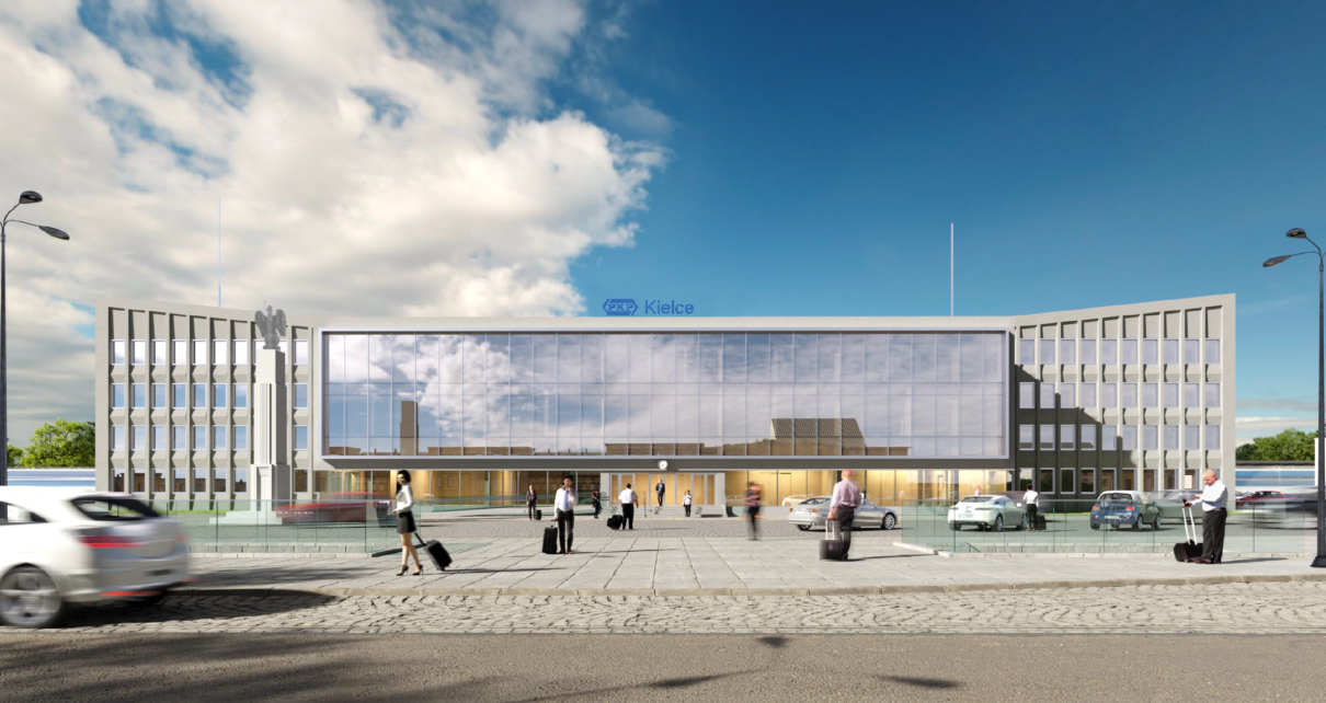 Wizualizacja dworca kolejowego w Kielcach (fot. PKP SA)