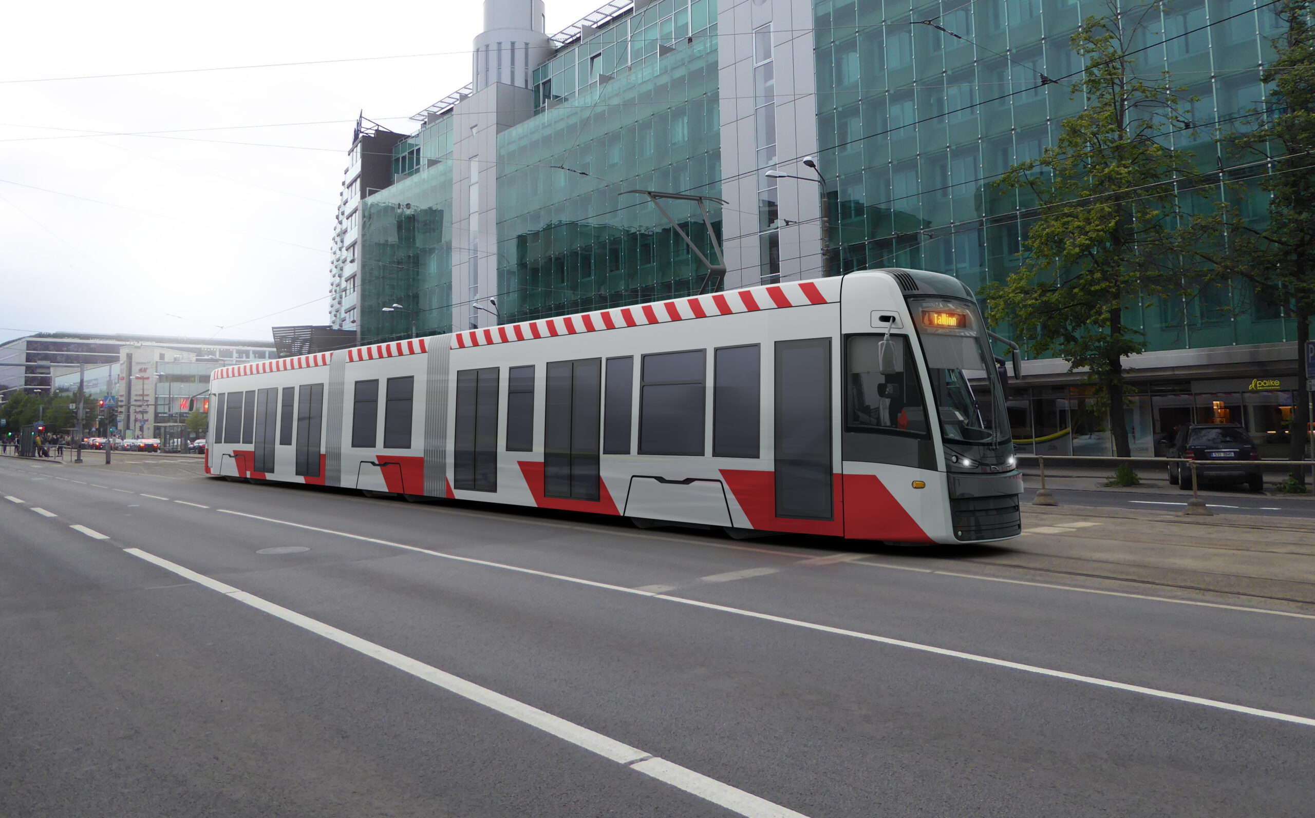 Tramwaj w Tallinie (Wizualizacja PESA Bydgoszcz)
