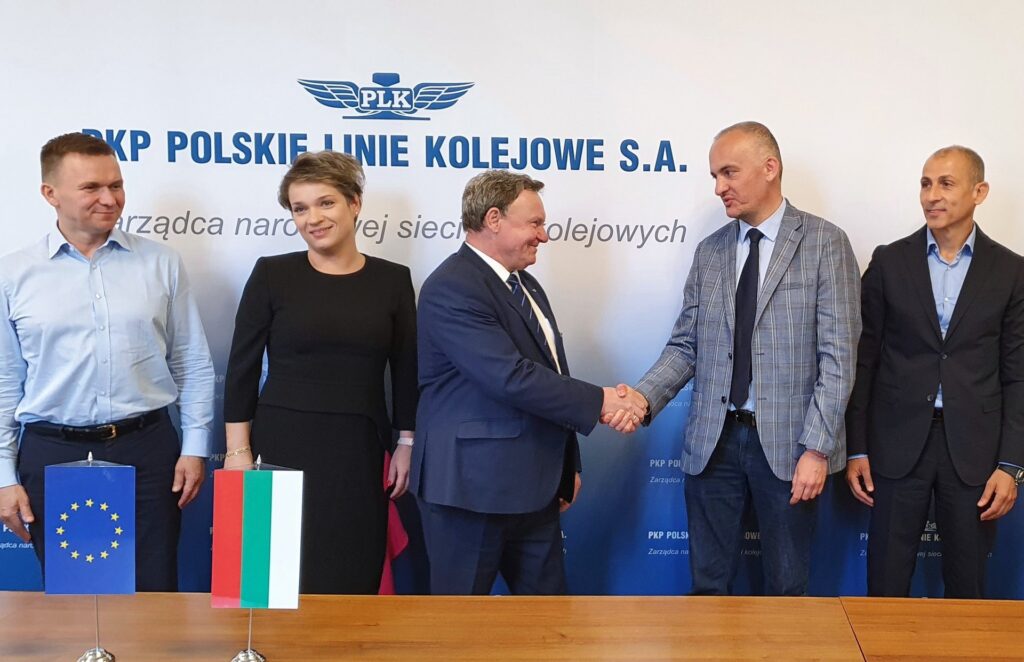 Przedstawiciele PLK i bułgarskiego zarządcy infrastruktury na spotkaniu dot. współpracy (fot. Jarosław Majchrzak / PKP PLK)