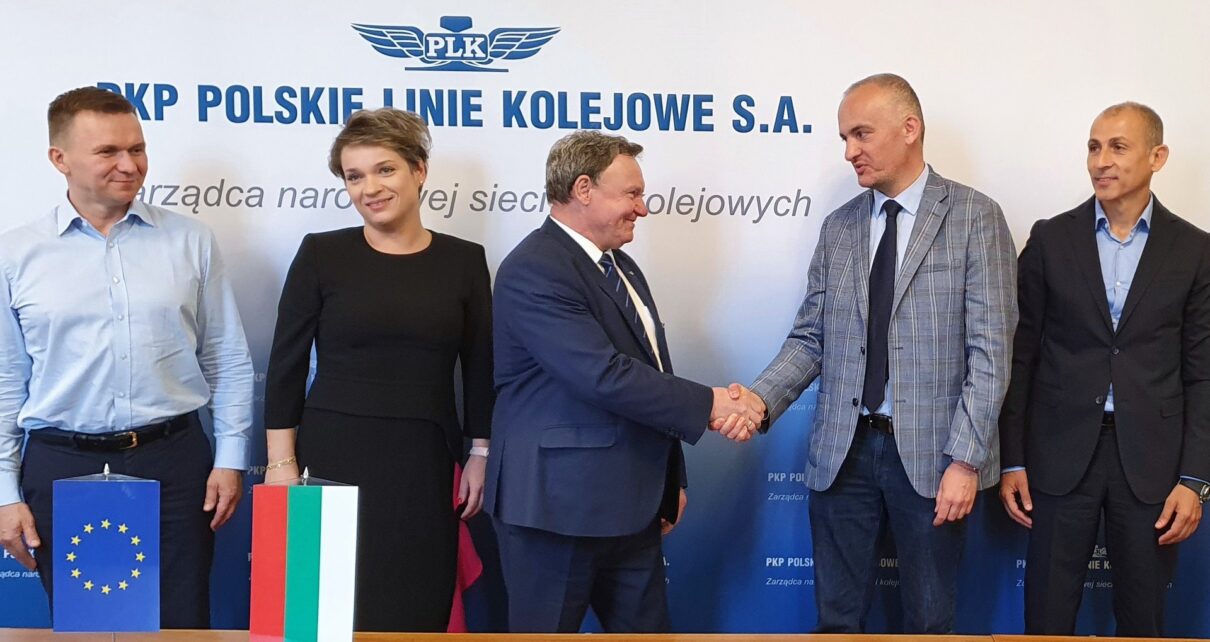 Przedstawiciele PLK i bułgarskiego zarządcy infrastruktury na spotkaniu dot. współpracy (fot. Jarosław Majchrzak / PKP PLK)