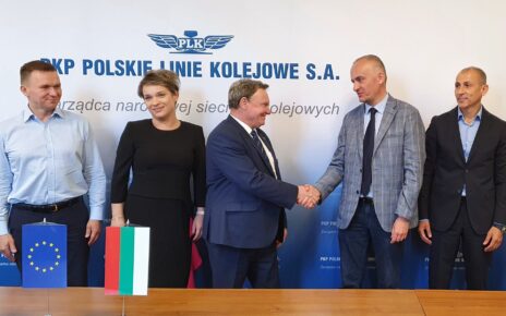 Przedstawiciele PLK i bułgarskiego zarządcy infrastruktury na spotkaniu dot. współpracy (fot. Jarosław Majchrzak / PKP PLK)