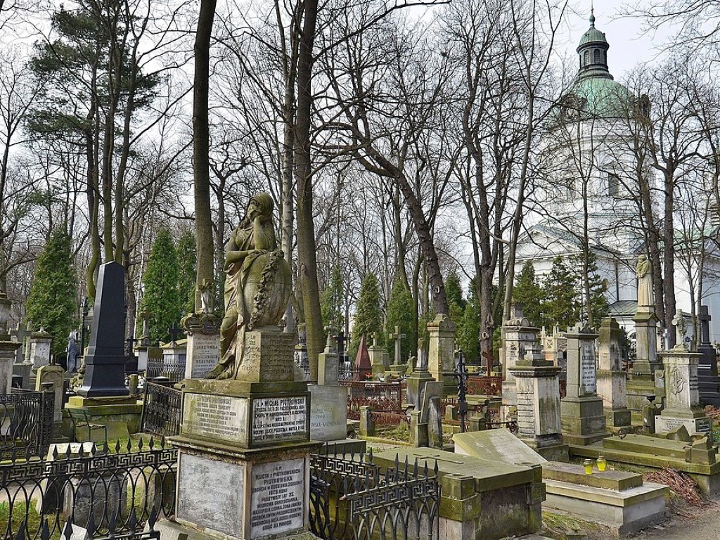 Stare Powązki (fot. By Adrian Grycuk - Own work, CC BY-SA 3.0 pl, https://commons.wikimedia.org/w/index.php?curid=39289237)