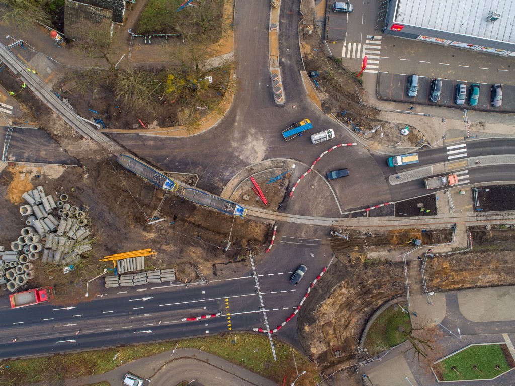 Linia tramwajowa przy ul. Warneńczyka (fot. MZK Toruń)