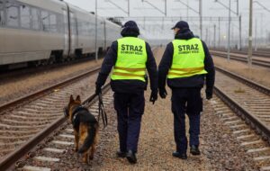 Patrol Straży Ochrony Kolei w trakcie pracy (fot. SOK)