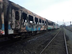 Pożar wagonów w Czechach