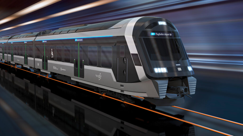 Tak wyglądać będą pociągi dla kolei podmiejskiej w Monachium. Dostarczy je Siemens Mobility (fot. Deutsche Bahn)