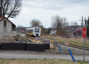 Strzelce Świdnickie - trwa budowa przystanku kolejowego (fot. M. Pabiańska / PKP PLK)